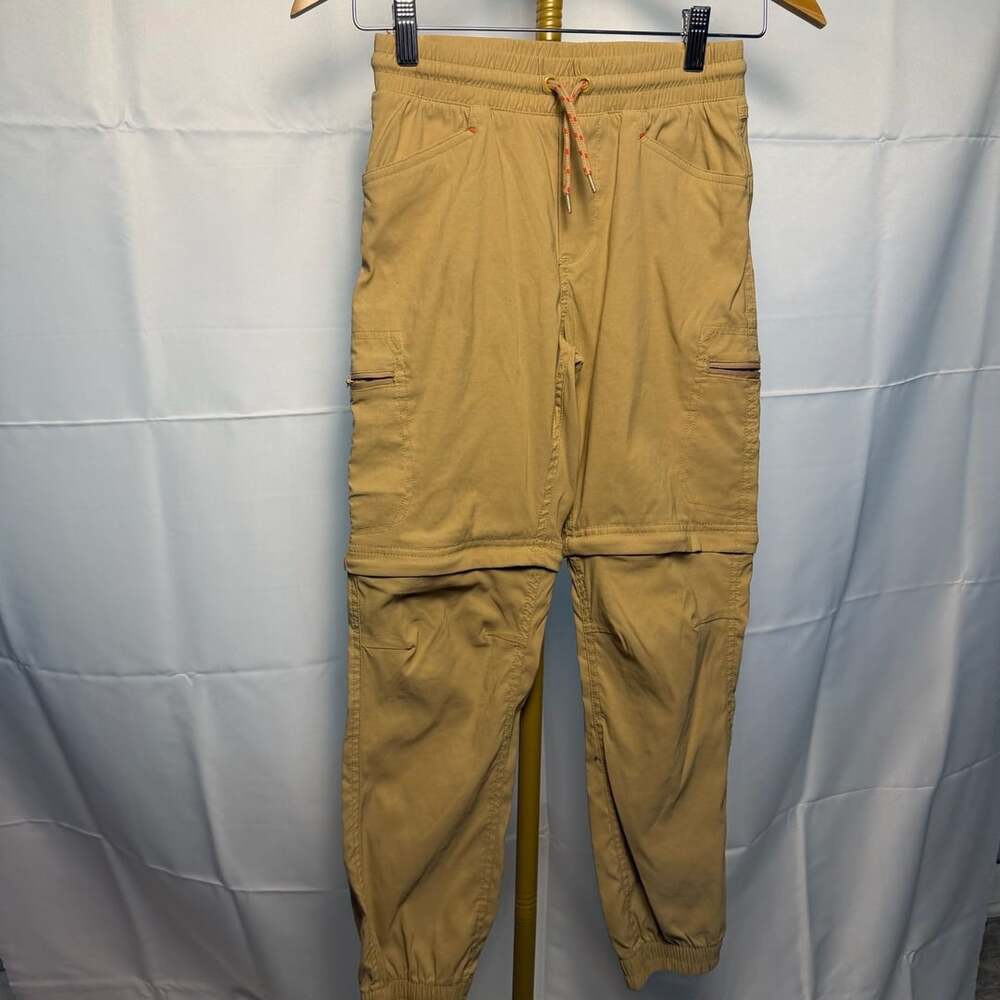 Eddie Bauer Ranger Zip-Off Jogger Pants Tan Cargo Convertible